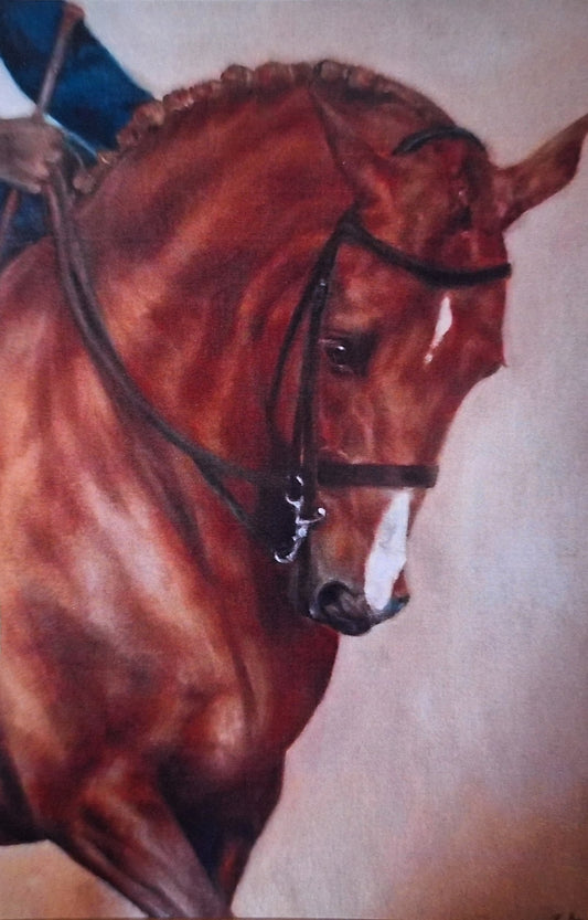 Dressage Study - Fine Art Greetings Card