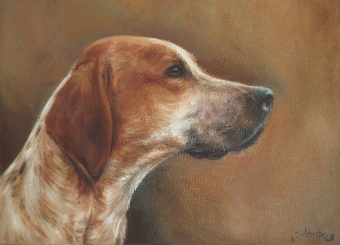 Hound Study - Fine Art Greetings Card